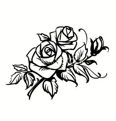 236x248 Black Rose Vector On White