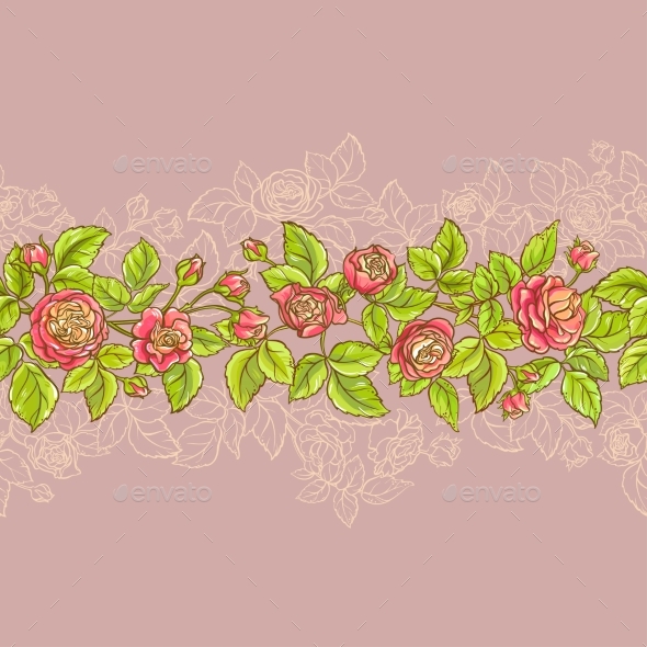 590x590 Rose Vector Pattern By Cuttlefish84 Graphicriver