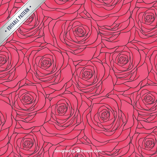 626x626 Roses Pattern In Hot Pink Tone Vector Free Download