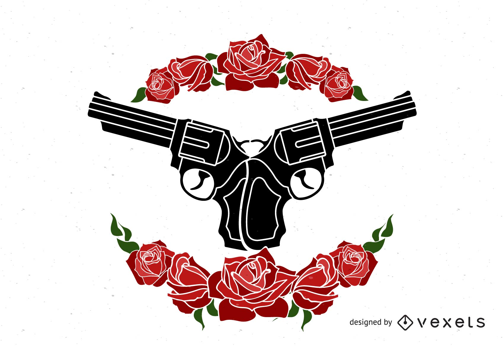 1701x1172 Guns And Roses Vector