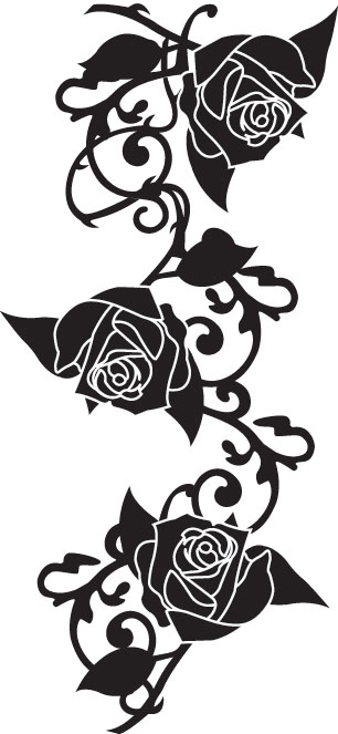 306x663 Rose Clipart Vine Drawing