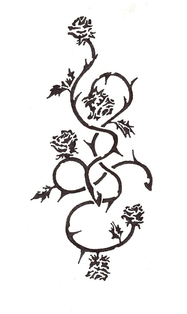 600x1007 White Rose Clipart Rose Vine