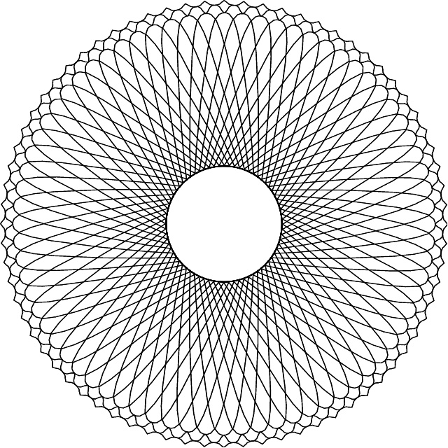 640x640 Optical Rosette Vector Graphics