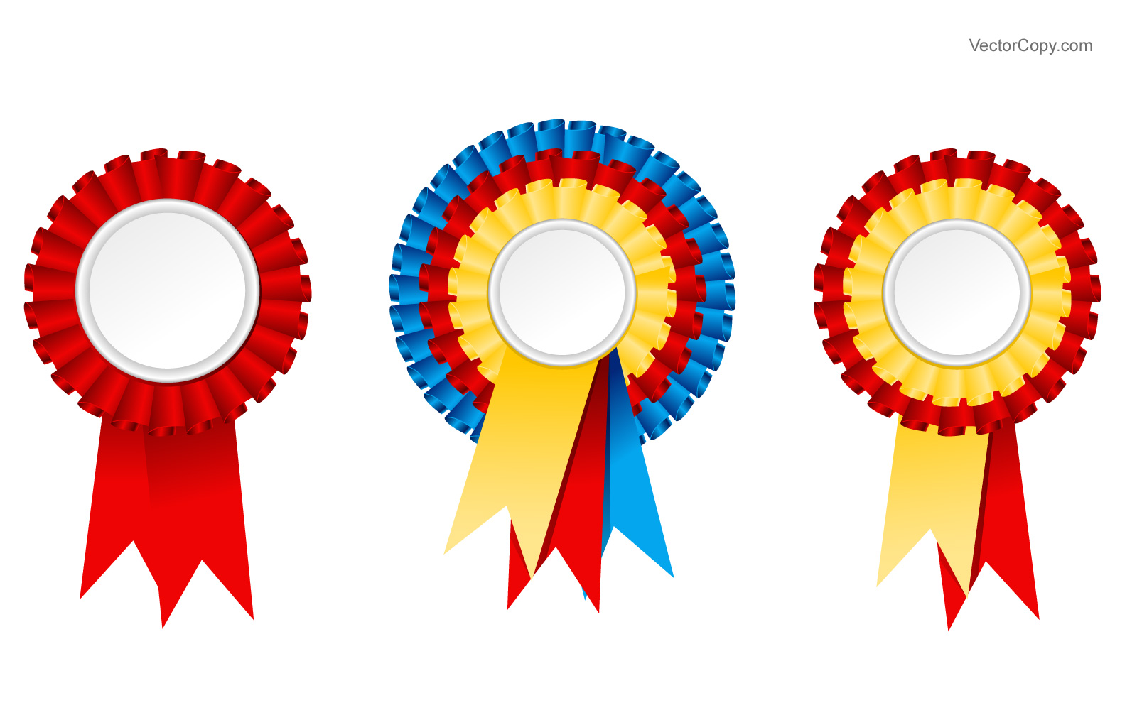 1600x1007 Rosettes And Ribbons (Awards) Free Download Vector Clipart Image