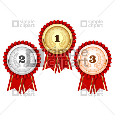 400x400 Silver, Bronze And Golden Medals