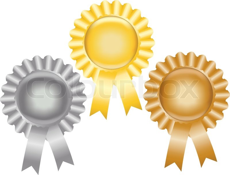 800x609 Blank Award Ribbon Rosette Stock Vector Colourbox