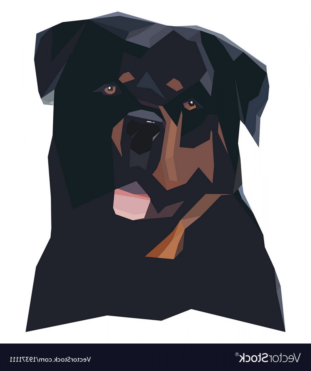 1088x1296 Rottweilers Portrait In A Geometric Style Vector Shopatcloth