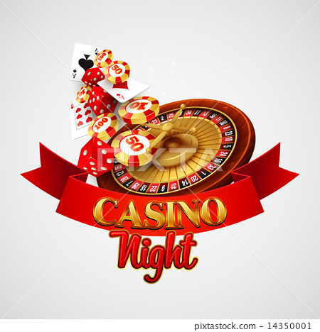 450x468 Casino Background With Cards, Chips, Craps And Roulette. Vector
