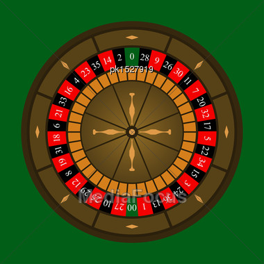 380x380 Roulette Wheel Icon Over Green Background Vector Illustration