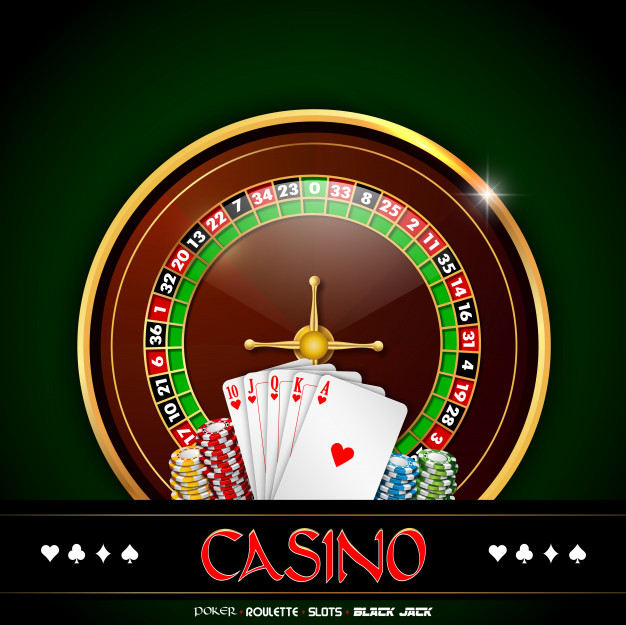 626x625 Casino Banner With Roulette Wheel Vector Premium Download