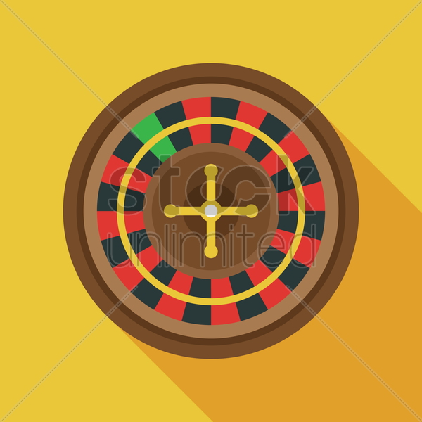 600x600 Casino Roulette Wheel Vector Image