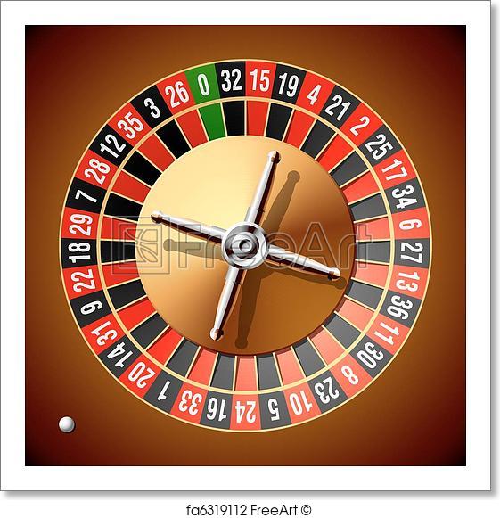 561x581 Free Art Print Of Roulette Wheel. Vector Illustration Of A