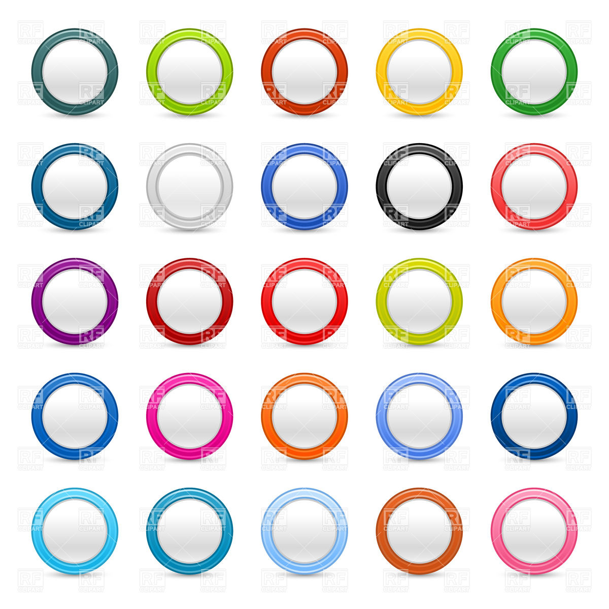 1200x1200 Round Badge Or Button Blank Template Vector Image Vector Artwork