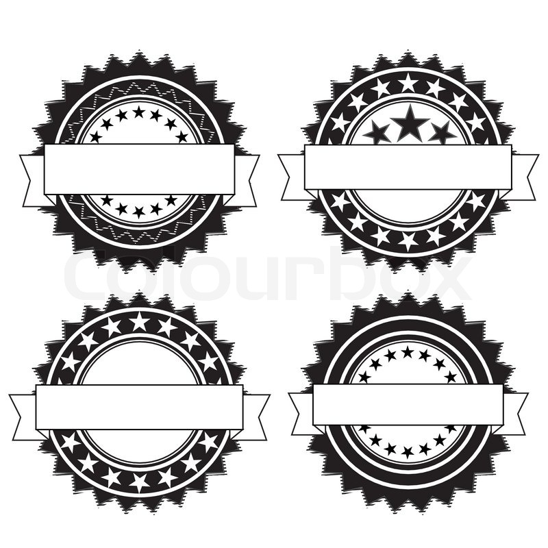 800x800 Round Retro Badges Stock Vector Colourbox