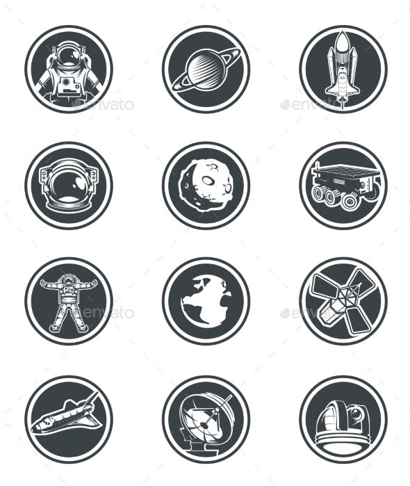 590x699 Set Of Vector Round Badges Space Template Eps Badges