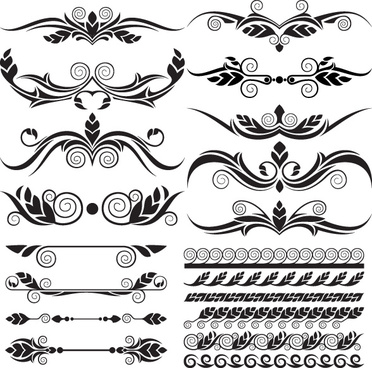 372x368 Flower Elements Round Borders Vector Free Vector Download (41,853