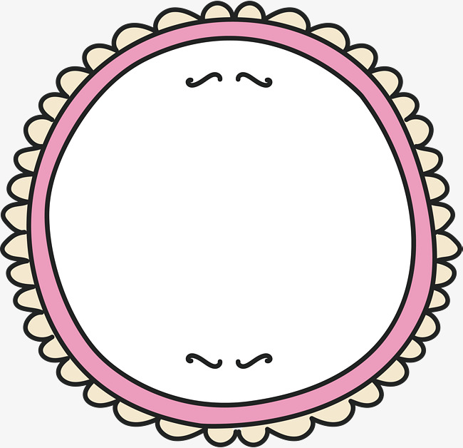 650x628 Wave Lace Round Border, Vector Png, Hand Drawn Border, Round