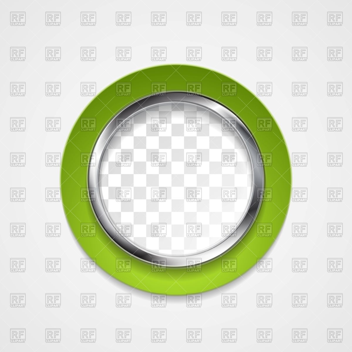 1199x1200 Metal Circle With Green Border
