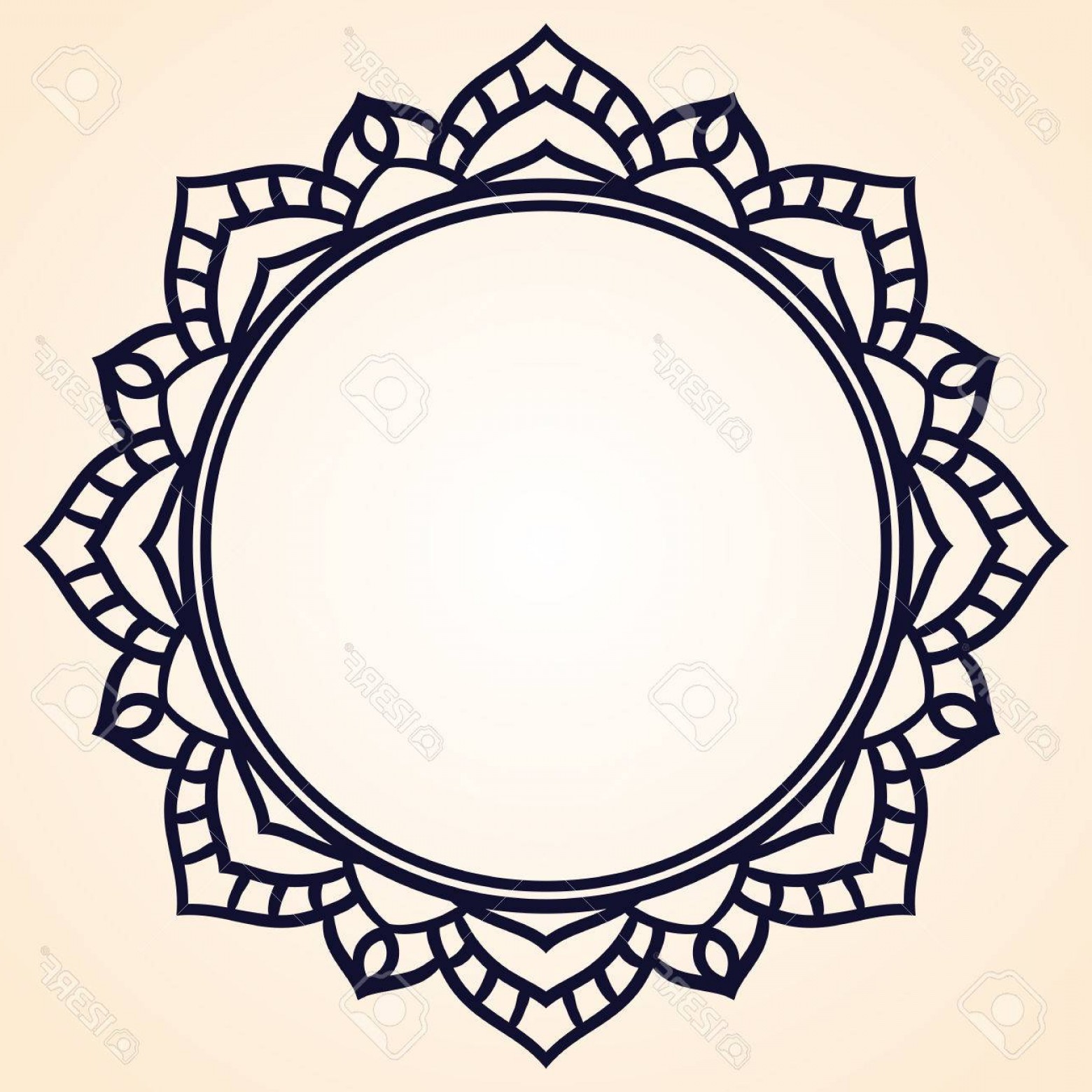 1560x1560 Photostock Vector Vector Frame In Shape Of A Circle Ornate Element