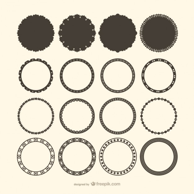 626x626 Decorative Circle Frame Vectors Vector Free Download