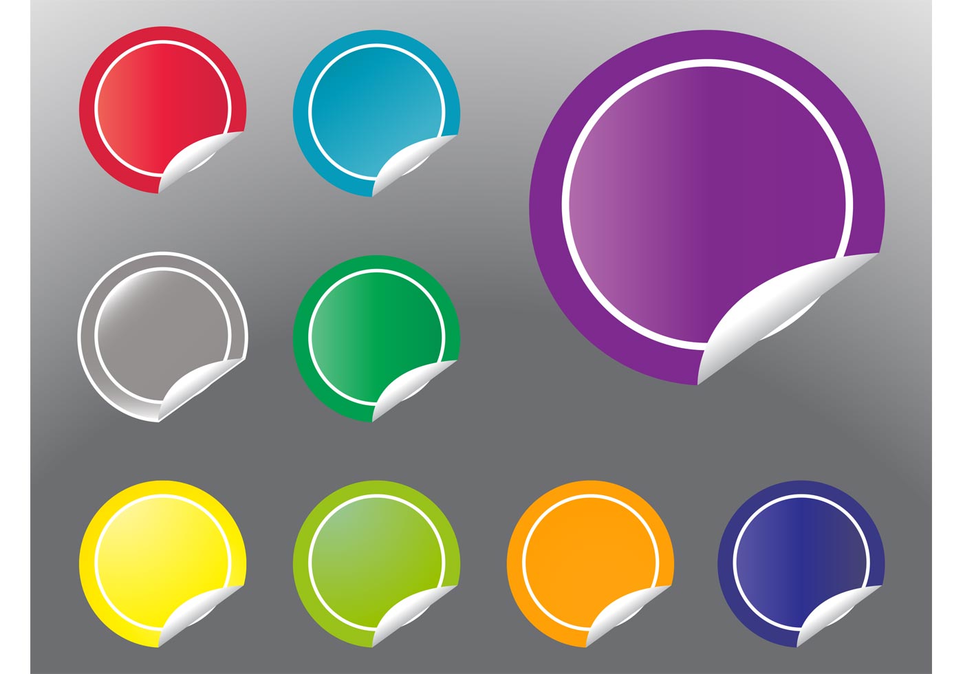 1400x980 Round Stickers