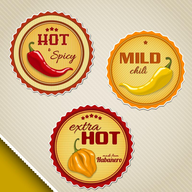 800x800 The 3 Round Spicy Label Vector [Eps]