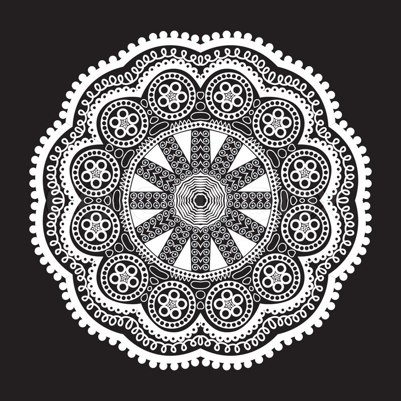 800x800 Ornamental Round Lace Pattern, Circle Background With Many Details