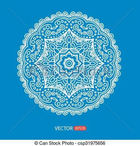 450x470 Ornamental Round Lace. Vector Design Floral Round Ornament Lace