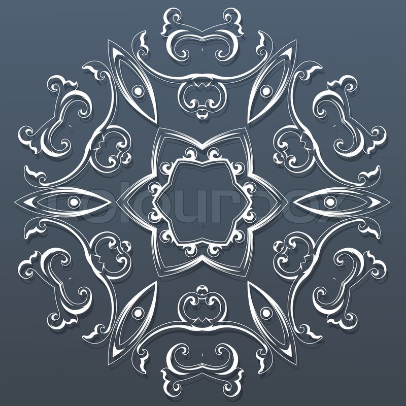 800x800 Ornamental Round Lace. Vector Illustration For Design Stock