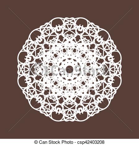 450x470 Round Lace Collection Vector Illustration.
