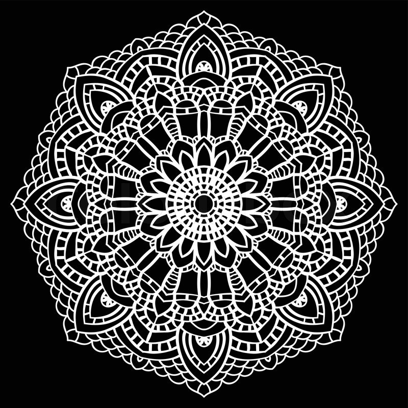 800x800 Round Lace Pattern Vector Illustration Stock Vector Colourbox