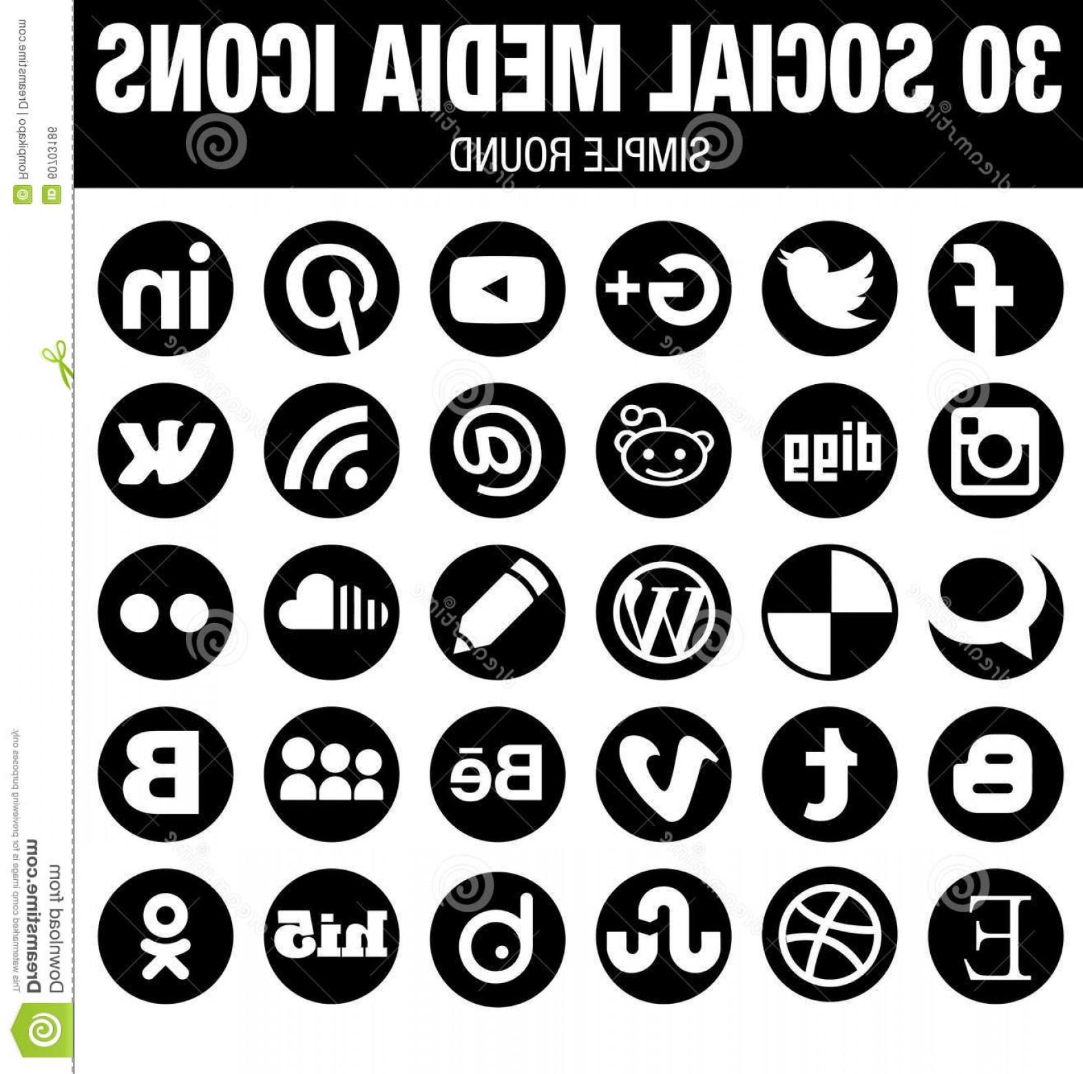 1573x1560 Social Media Icons Vector Black And White Lazttweet