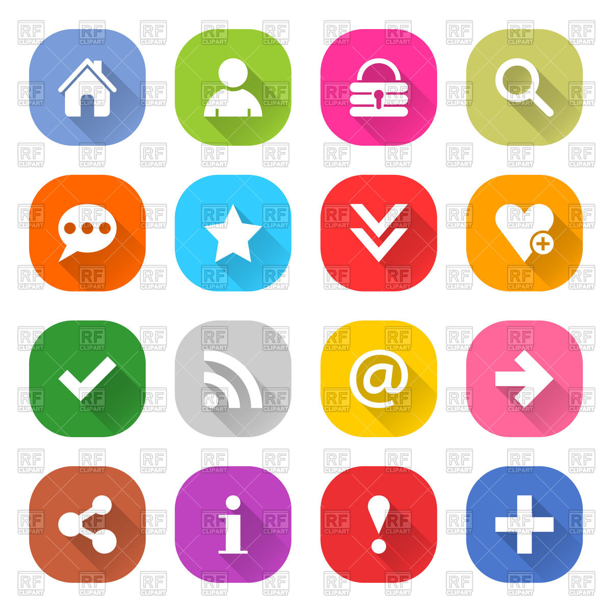 1200x1200 Rounded Square Icons For Blogs And Social Networks