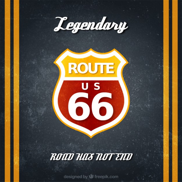 626x626 Route 66 Badge Vector Free Download