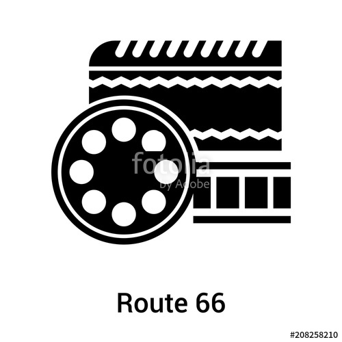 500x500 Route 66 Icon Vector Sign And Symbol Isolated On White Background