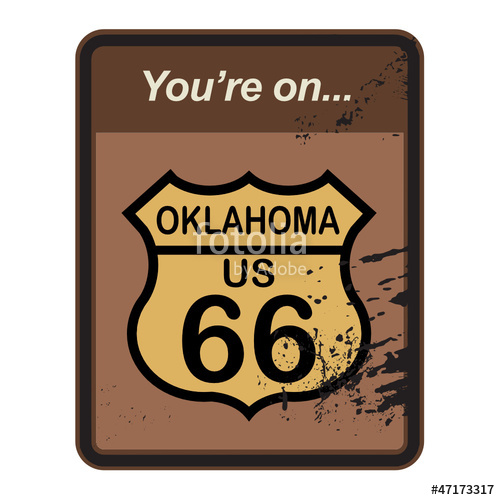 500x500 Route 66 Sign, Vector Illustration Stock Image And Royalty Free
