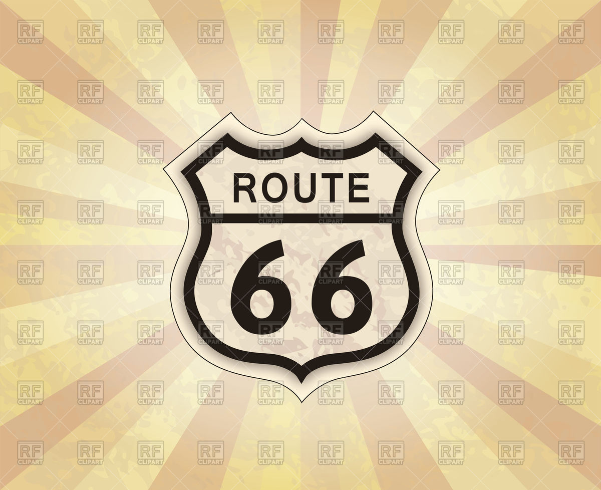 1200x978 Route 66 Sign. American Road Icon. Vector Image Vector Artwork