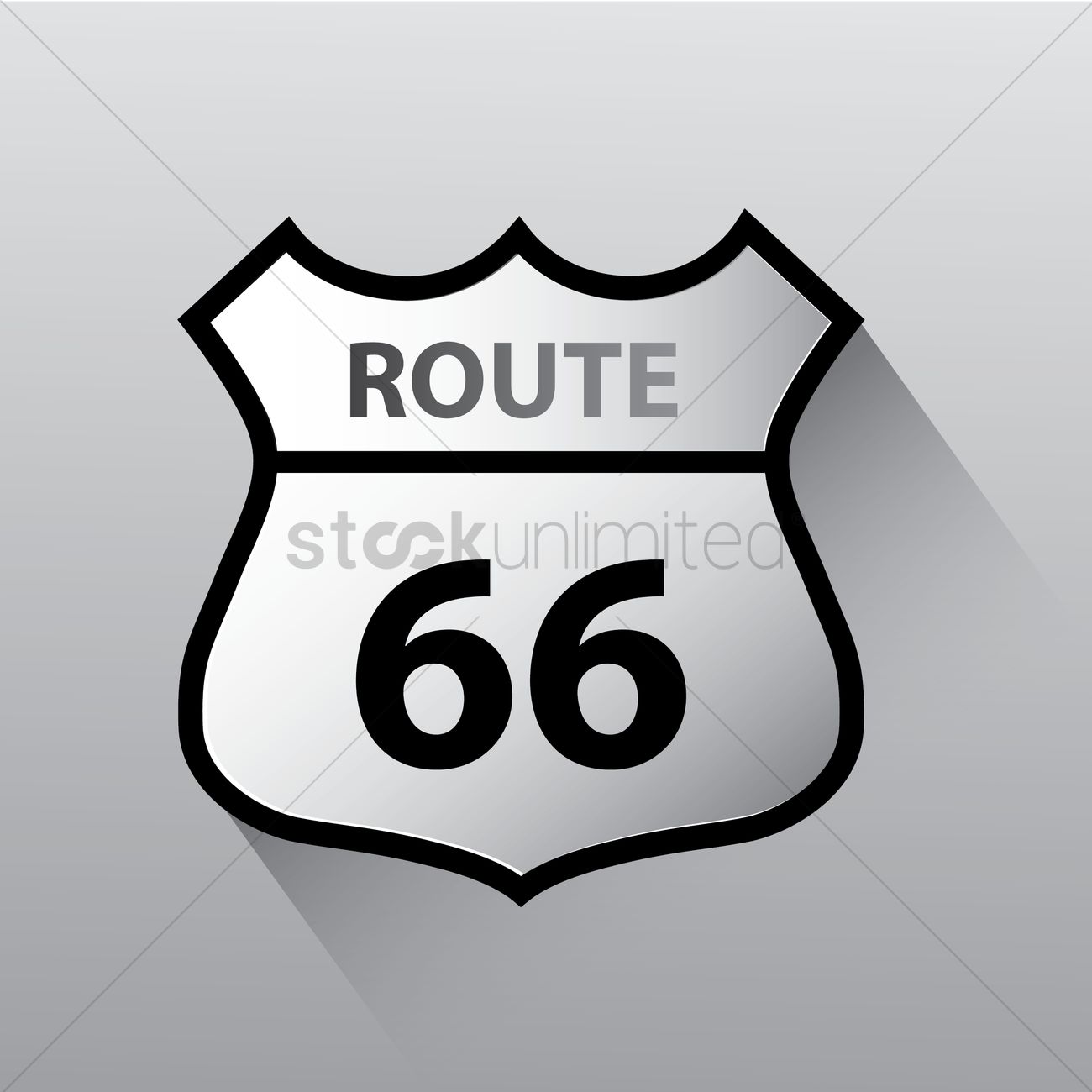1300x1300 Route 66 Vector Image