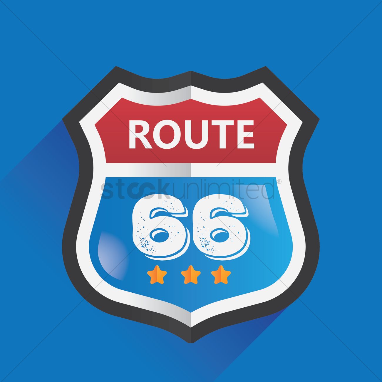1300x1300 Route 66 Vector Image