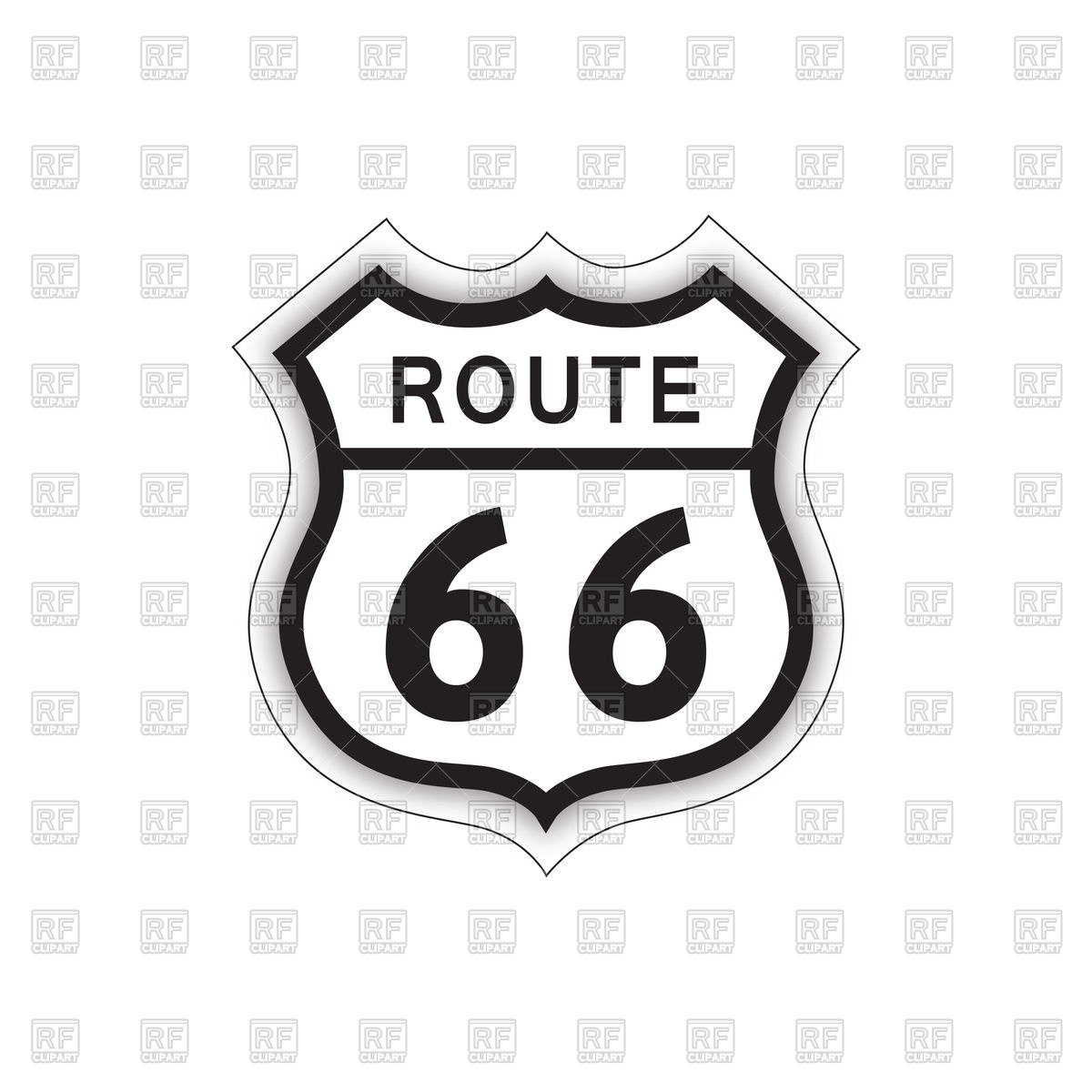 1200x1200 Route 66 Label Vector Image Vector Artwork Of Signs, Symbols