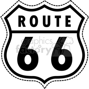 300x300 Royalty Free Vector Route 66 383686 Vector Clip Art Image