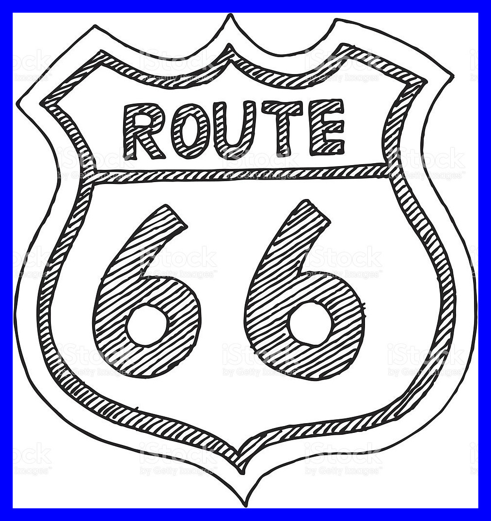 1013x1076 Shocking Route Sign Drawing Stock Vector Art U More Of Black And