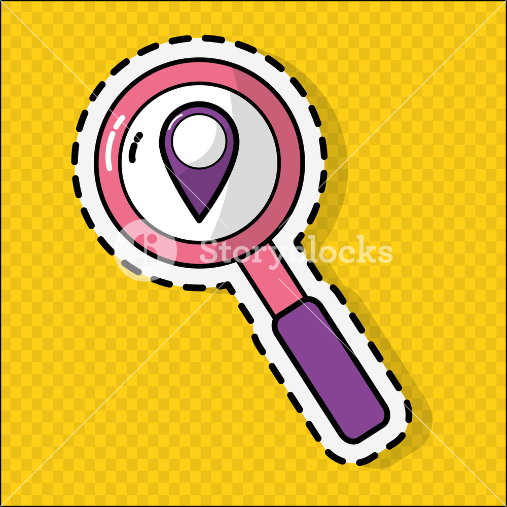 1000x1000 Gps And Lupe Of Travel Navigation And Route Vector Illustration
