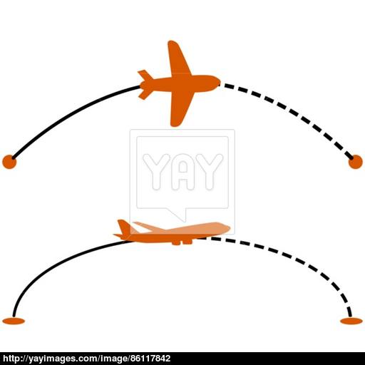 512x512 Plane Route Vector