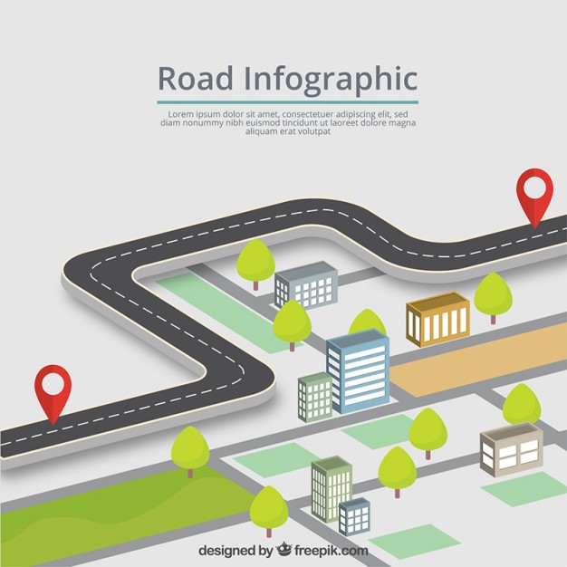 626x626 Route Infographic Vector Premium Download