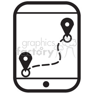 300x300 Royalty Free Iphone Gps Route Vector Icon 398748 Icon