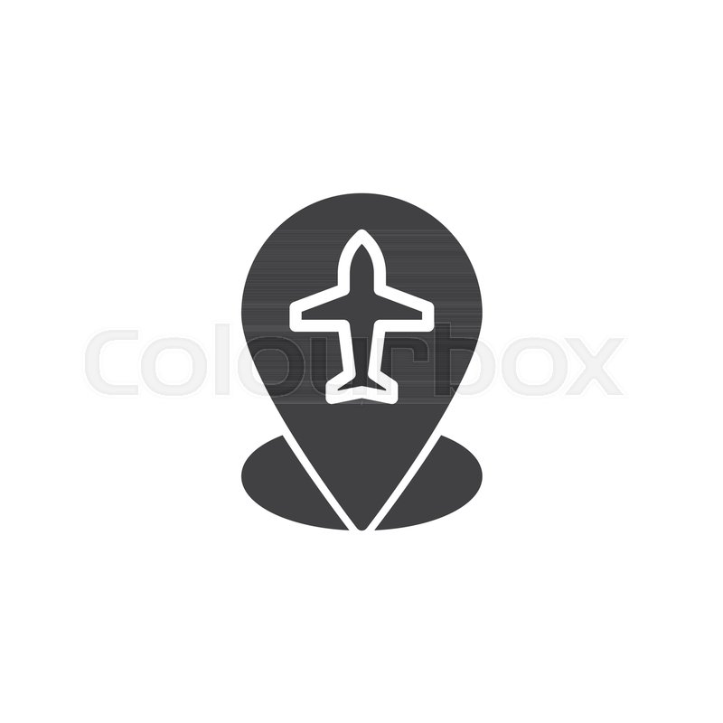 800x800 Flight Route Vector Icon. Filled Flat Sign For Mobile Concept And