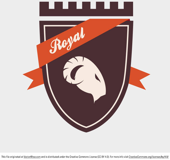 580x544 Royal Crest Free Vector In Adobe Illustrator Ai ( .ai ) Vector