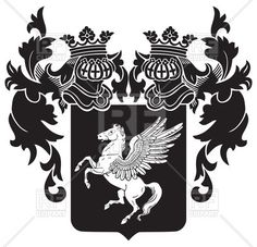 236x227 Royal Crest Emblem With Swirls Vector Image Vector Artwork Of