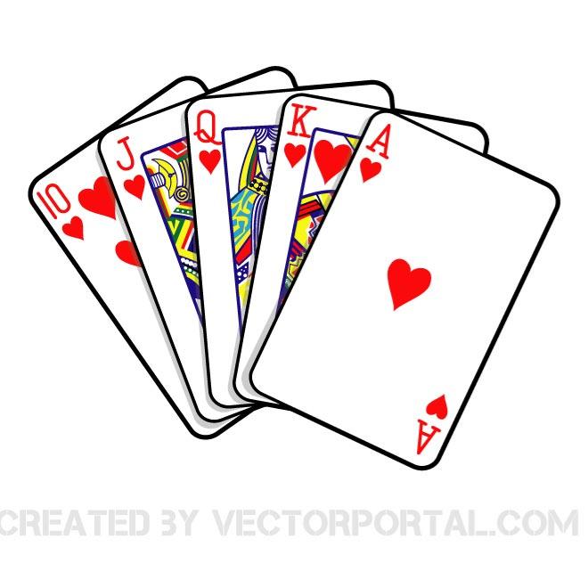 660x660 Royal Flush Vector Image